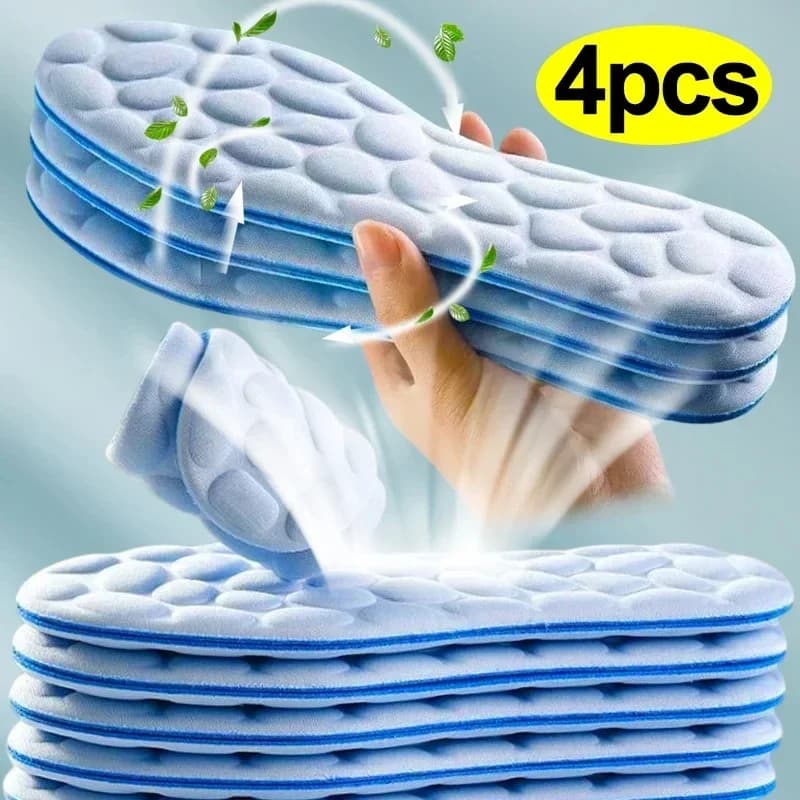 2/4 pcs sole in memory foam for soft massage for sports running shoes sole breathable cushion pad woman soles orthopedic