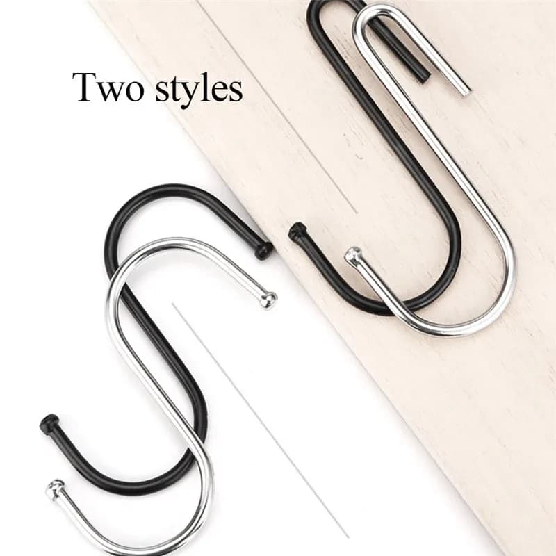 5/10 pieces S shaped hook stainless steel clothes bags towels clothes hangers kitchen multifunction bedroom hooks for railing clothes hangers