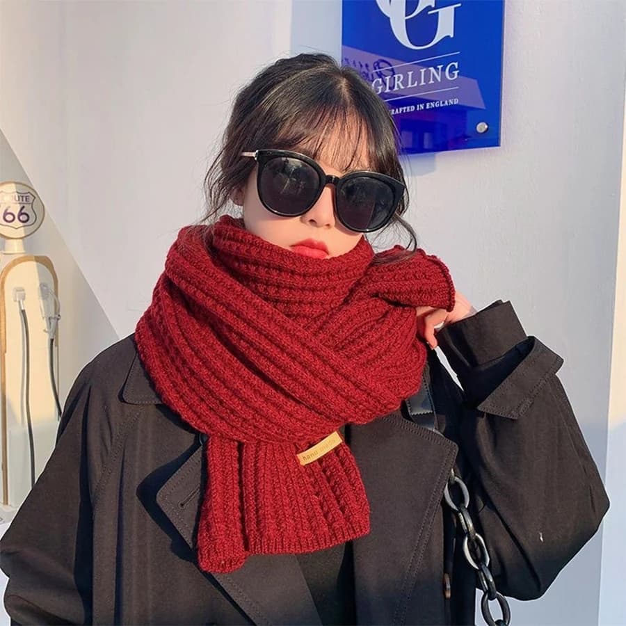 Sciarpa calda in cashmere lavorato a maglia a trecce spesse Fazzoletto da collo invernale lungo e grosso da donna Sciarpa calda da uomo per ufficio da viaggio