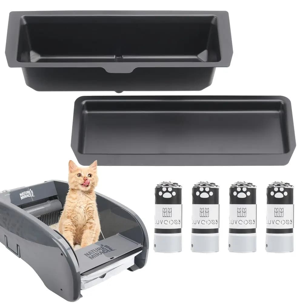 40 Litter Box Liners with Permanent Waste Receptacle Compatible with Litter Box 2nd Version and 3rd Edition, Litter Box with Cat