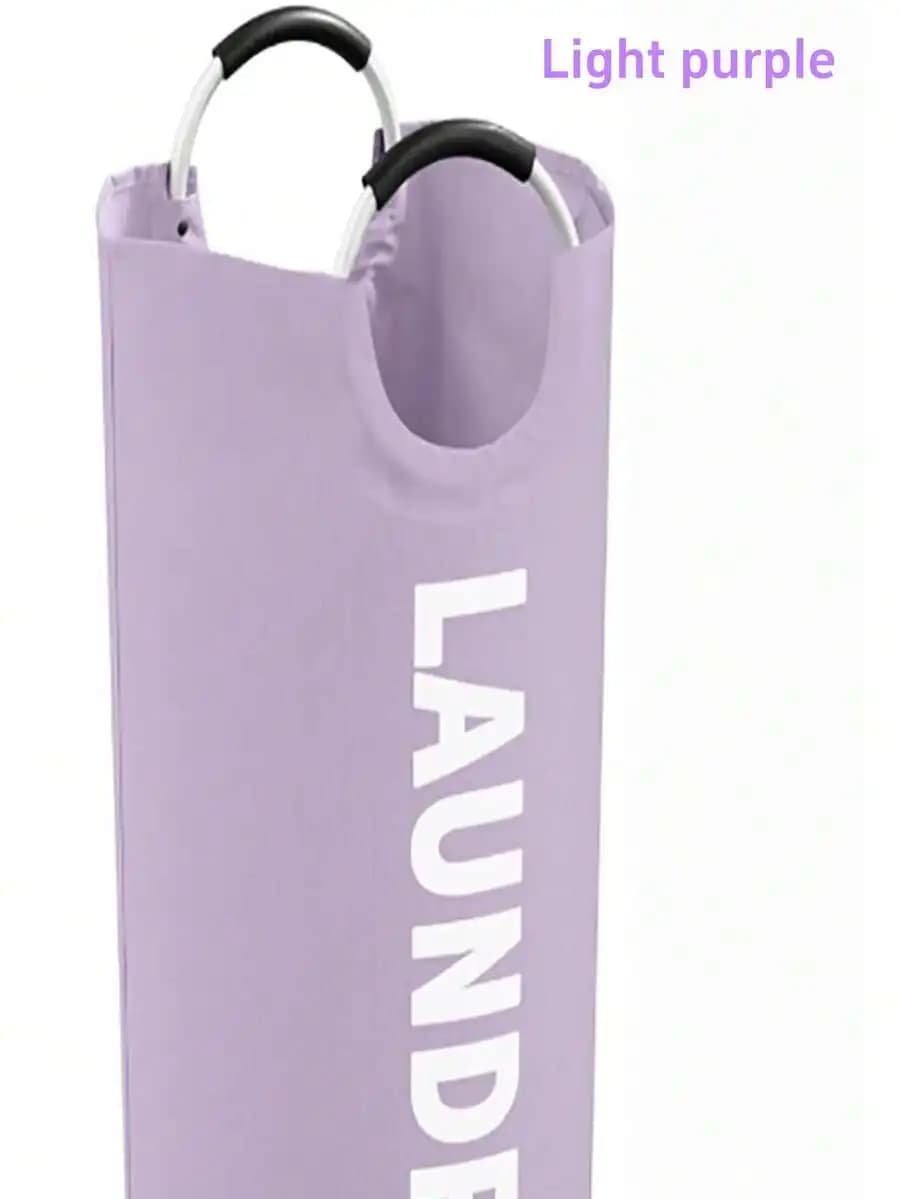 1Pc Multi‑Color Letter Printed 92L Large Collapsible Standalone Tall Laundry Basket Foldable Clothes Storage Bag Bathroom