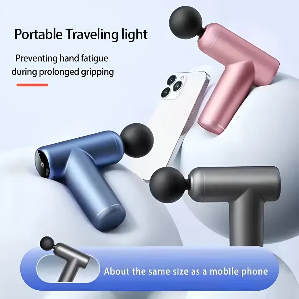 Mini muscle massage gun, portable body massager, deep percussion massager for body, back, neck and legs