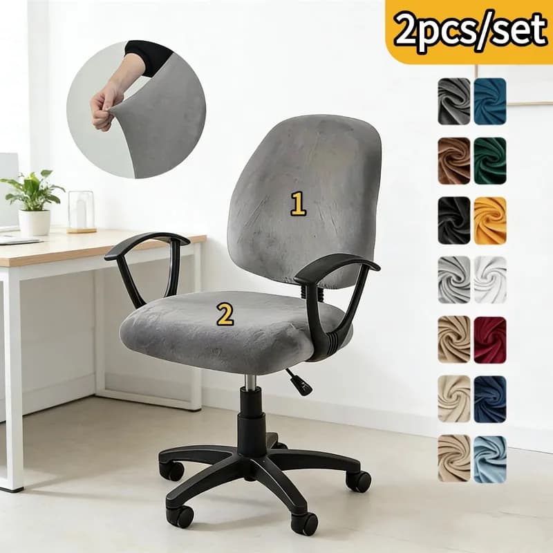 Coperture elasticizzate nordiche per sedie da ufficio, in velluto, lavabili, per sedie da computer, coprisedile da gaming, protezione per poltrone, per la casa