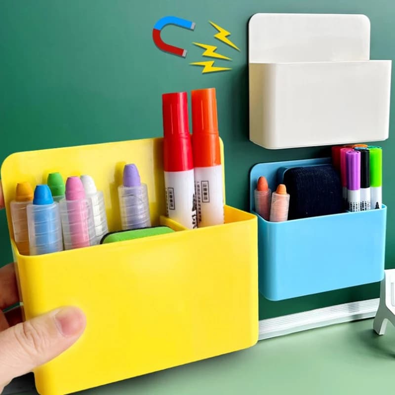 Magnetic candy storage box Plastic pen holder for blackboard Container for refrigerator Home Office Organizer