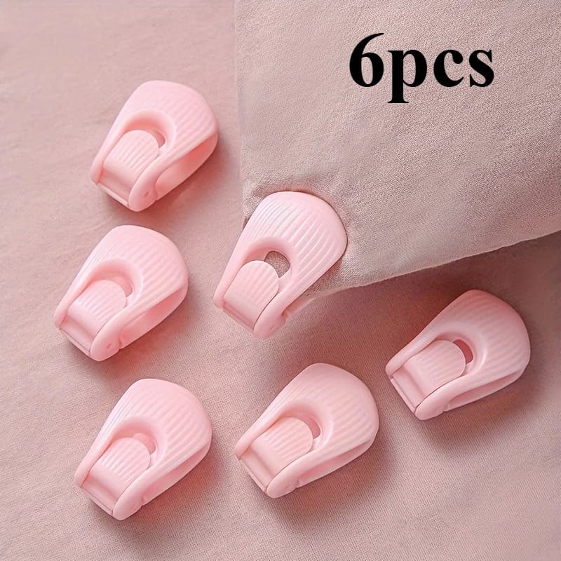 1/6 pieces sheet clip: double direction adjustable transparent bed linen clip, suitable for homes - Prevent wrinkles, simple design
