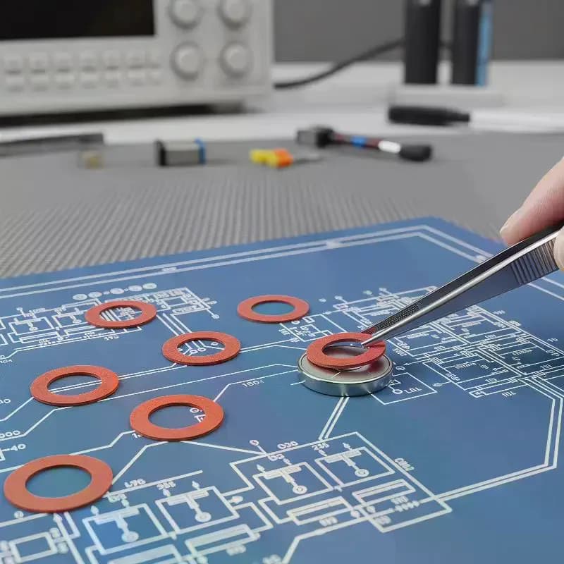 18650 Battery Insulation Ring - High-Temp Adhesive Fiber Gasket for Lithium Battery Spot Welding & Soldering Protection