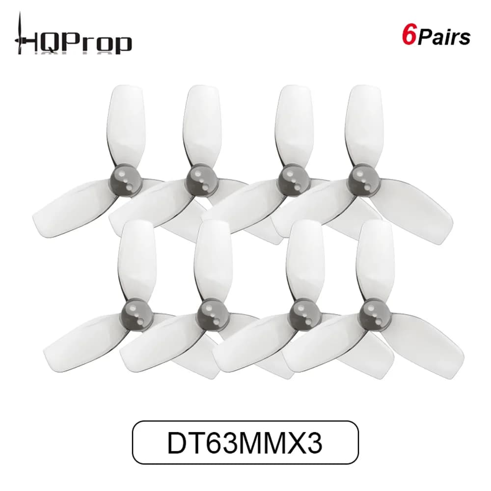 6 pairs HQProp DT63MMX3 V2 for DollyFly25 FPV Drone 2CW + 2CCW Poly Carbonate for DollyFly25 FAI FROM TE RC FPV Quadcopter Drone Parts