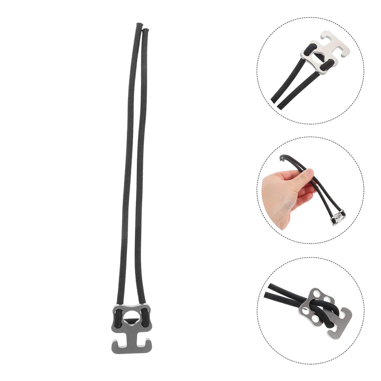 Gancio per Immersioni in Acciaio Inox 316, Organizzatore Laterale per Attrezzatura, Cordino Elastico con Gancio per Immersioni Subacquee, Snorkeling e Fotografia Subacquea
