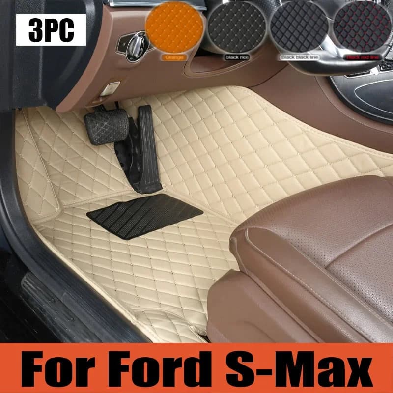 Tappetini auto originali per Ford S-Max MK1 2006 ~ 2014 7 posti Anti-sporco Pad Set completo Tappetino impermeabile Tappeti antiscivolo Auto tr