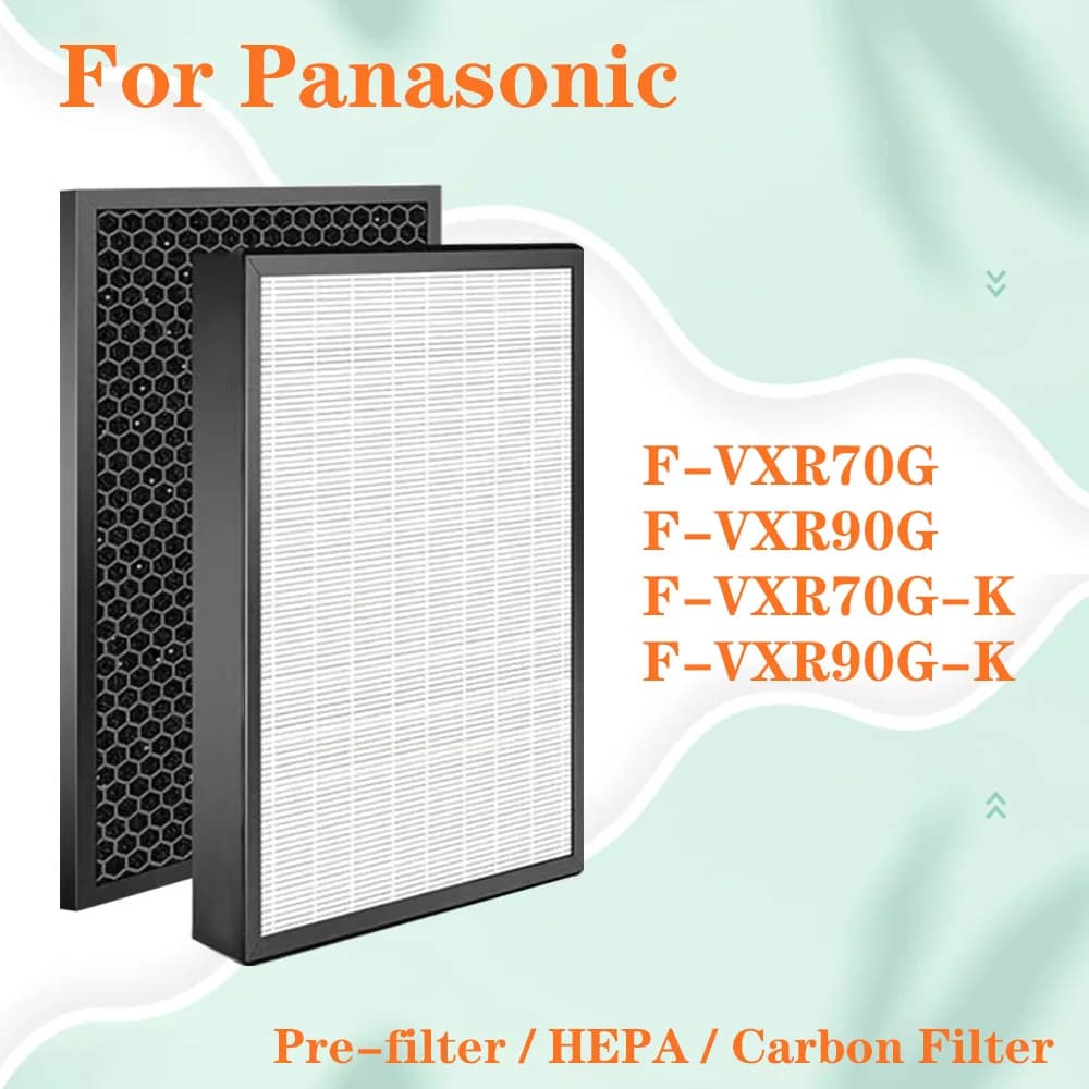 Per purificatore d'aria Panasonic F-VXR70G F-VXR90G, filtro HEPA di ricambio e filtro al carbone