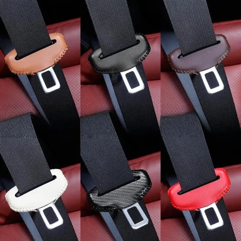 2 pcs universal PU leather protection for car seat belt, buckle, protection, anticollision housing, interior car accessories