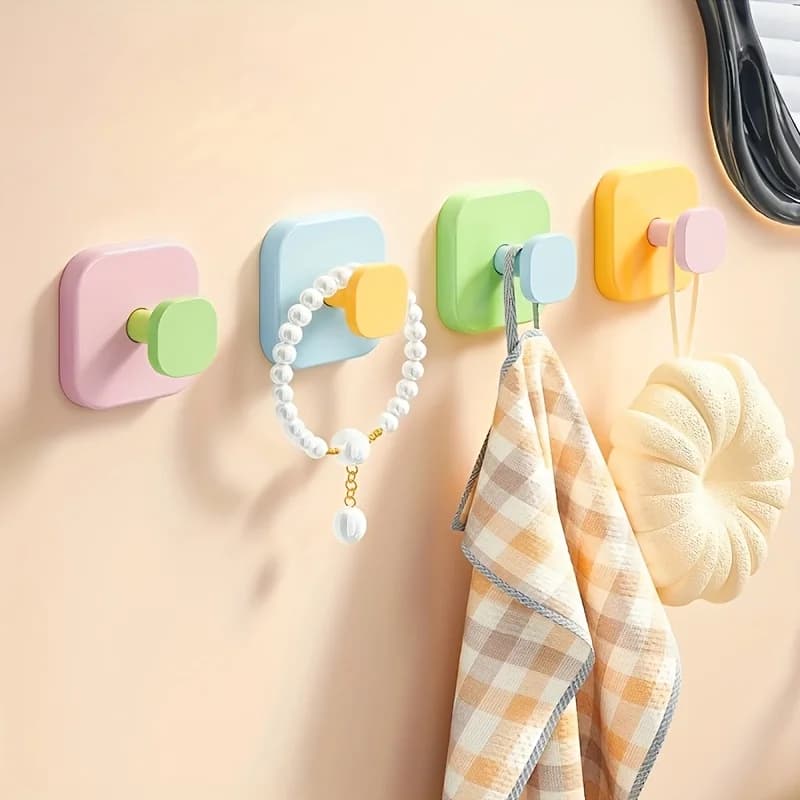 1pcs Dopamine Suction Cup Hooks - Back-of-door Hooks - Strong Adhesive, Seamless Hooks - No-drilling Bathroom Wall Storage Hooks