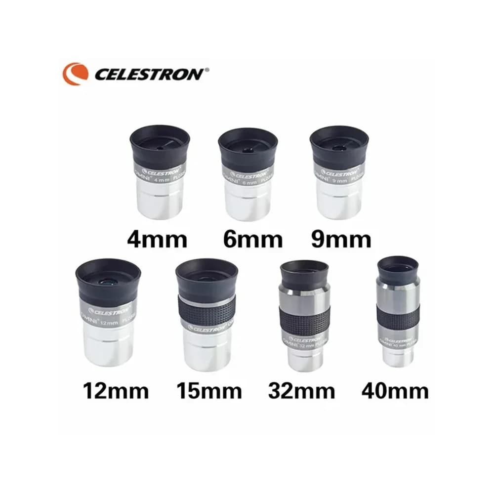 Celestron Omni 4mm 6mm 9mm 12mm 15mm 32mm 40mm and 2x Eyepiece and Barlow Lens Fully Multi-Coated Metal Astronomy Telescope