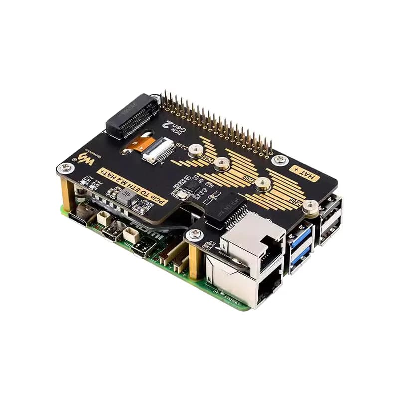 Raspberry Pi 5 PCIe SSD extension card to M.2 NVMe with Gigabit Ethernet NVMe boot support