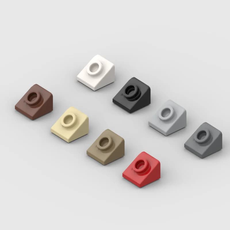*Piastrella speciale inclinata 1x1 con manopola* 1632 50 pezzi fai da te illumina il blocco di mattoni codice articolo. Compatibile con