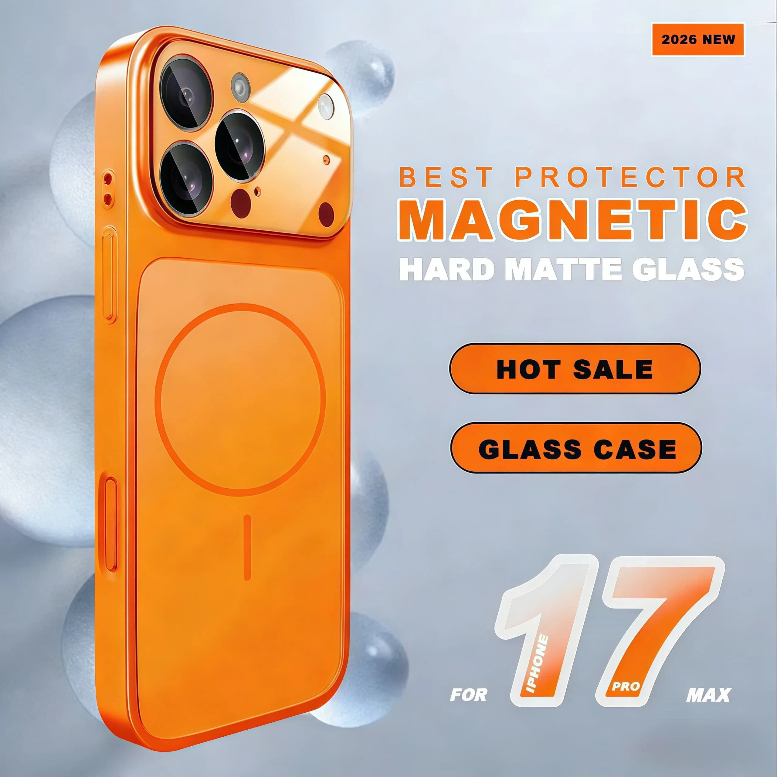 Custodia Protettiva Opaca di Lusso Originale per MagSafe per iPhone 17 Air 16 15 14 13 12 Pro Max, Cover Rigida Magnetica per Ricarica Wireless