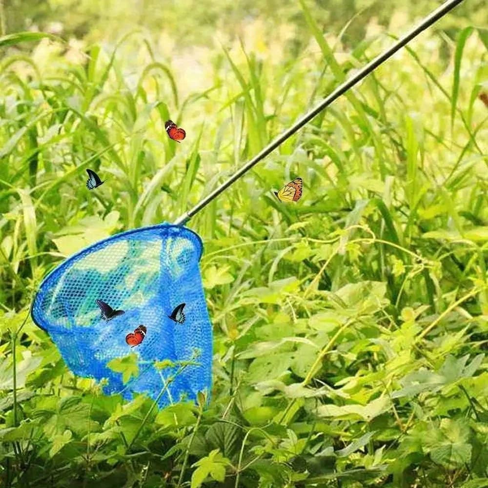 1PC per rete per insetti rete a farfalla rete da pesca rete da pesca telescopica in acciaio inossidabile secchio pieghevole attrezzi da esterno