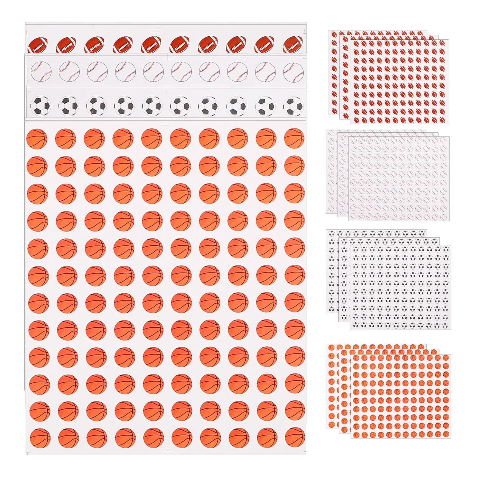 20 Fogli di Mini Adesivi a Tema Sportivo, Decorazioni Trendy per Scrapbooking, Artigianato, Pallacanestro, Calcio, Tennis, Feste