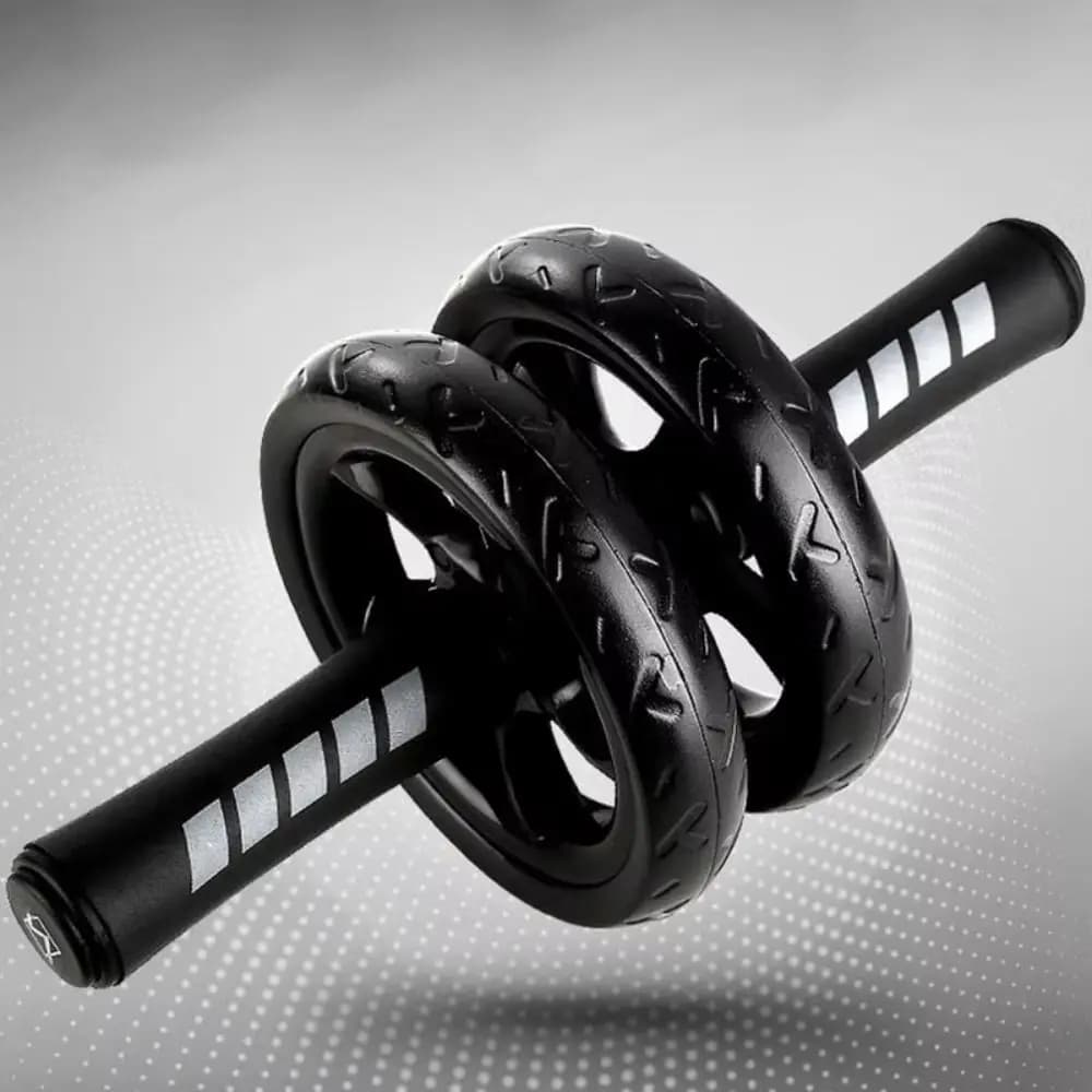 Thicken Abdominal Workout Roller Strong Load Bearing Double Wheel AB Roller No Noise Soft Sponge Grip Abdominal Exercise Wheel