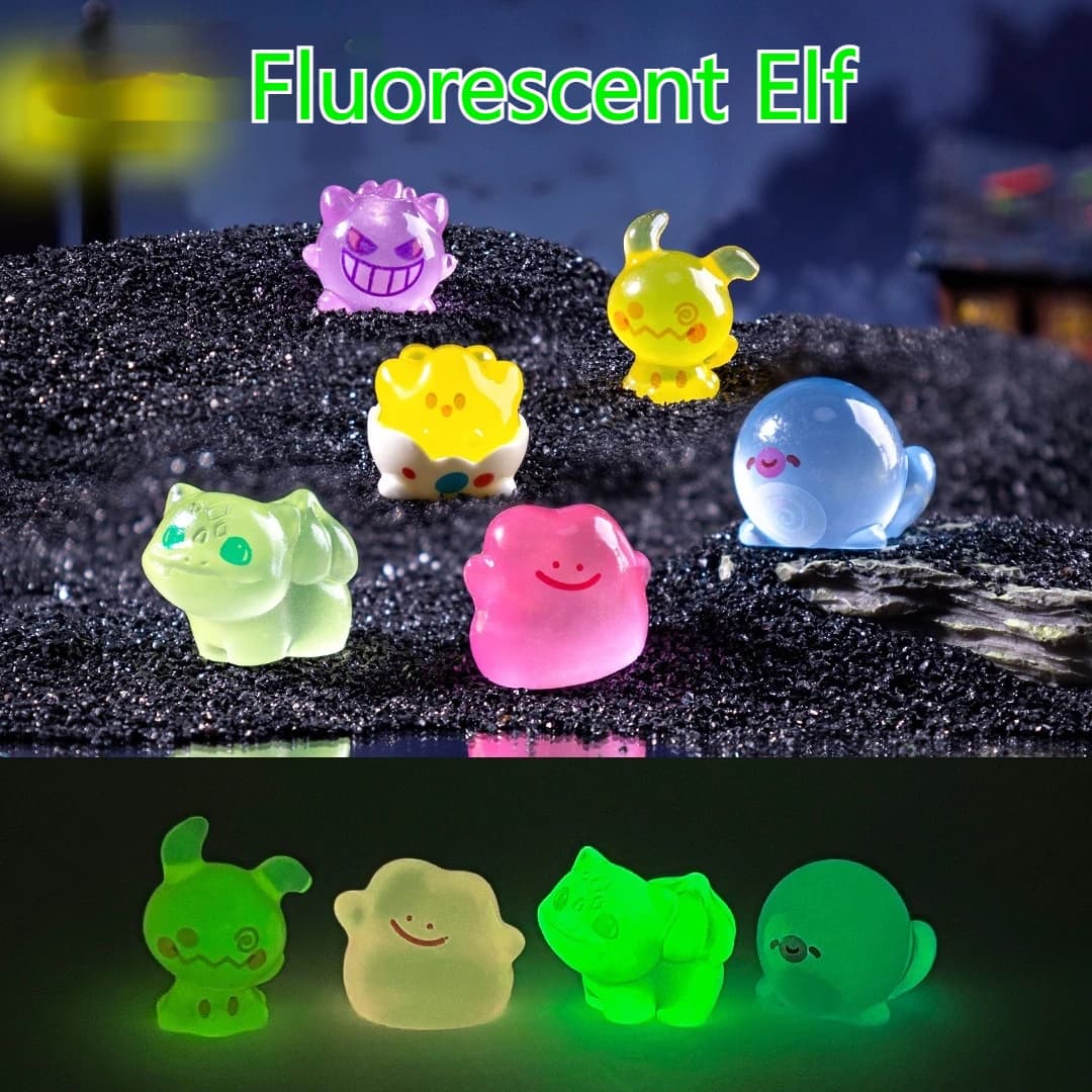6 pezzi creativi luce notturna elfo mini action figure decorazione fai da te accessori appesi micro paesaggio decorazione desktop computer