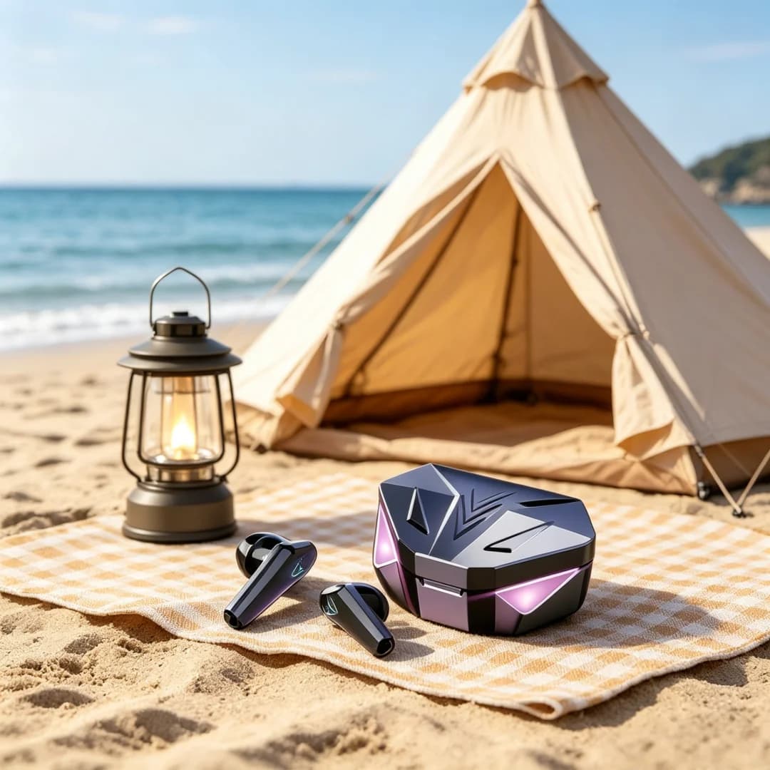 Auricolari da Gaming TWS Wireless Bluetooth con Microfono, Audio Bass e Posizionamento del Suono, Musica Stereo 9D