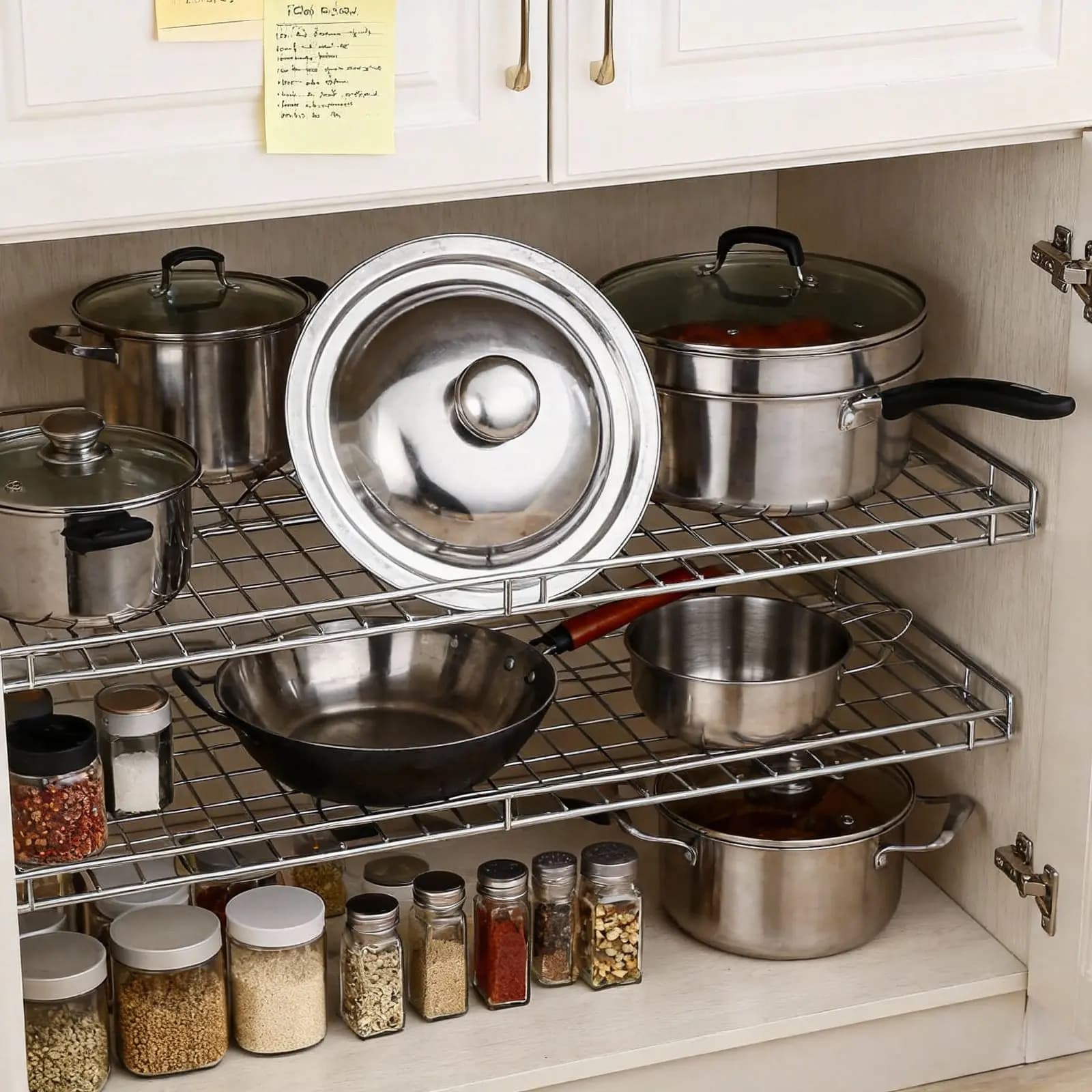 Multipurpose Stainless Steel Pot Lid Universal Cover Pan Skillet Frying Pan Replacement Lid Kitchen Supplies Grease Jar Lids