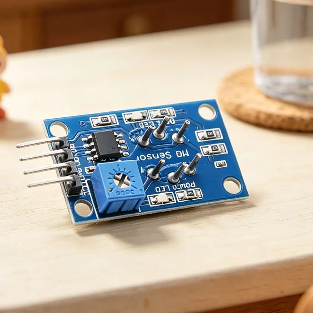 Modulo Sensore Gas MQ-2 (4 pz) per Rilevamento Fumo e GPL (Propano, Idrogeno) con Doppia Uscita TTL e Analogica per Progetti Fai-da-te Arduino