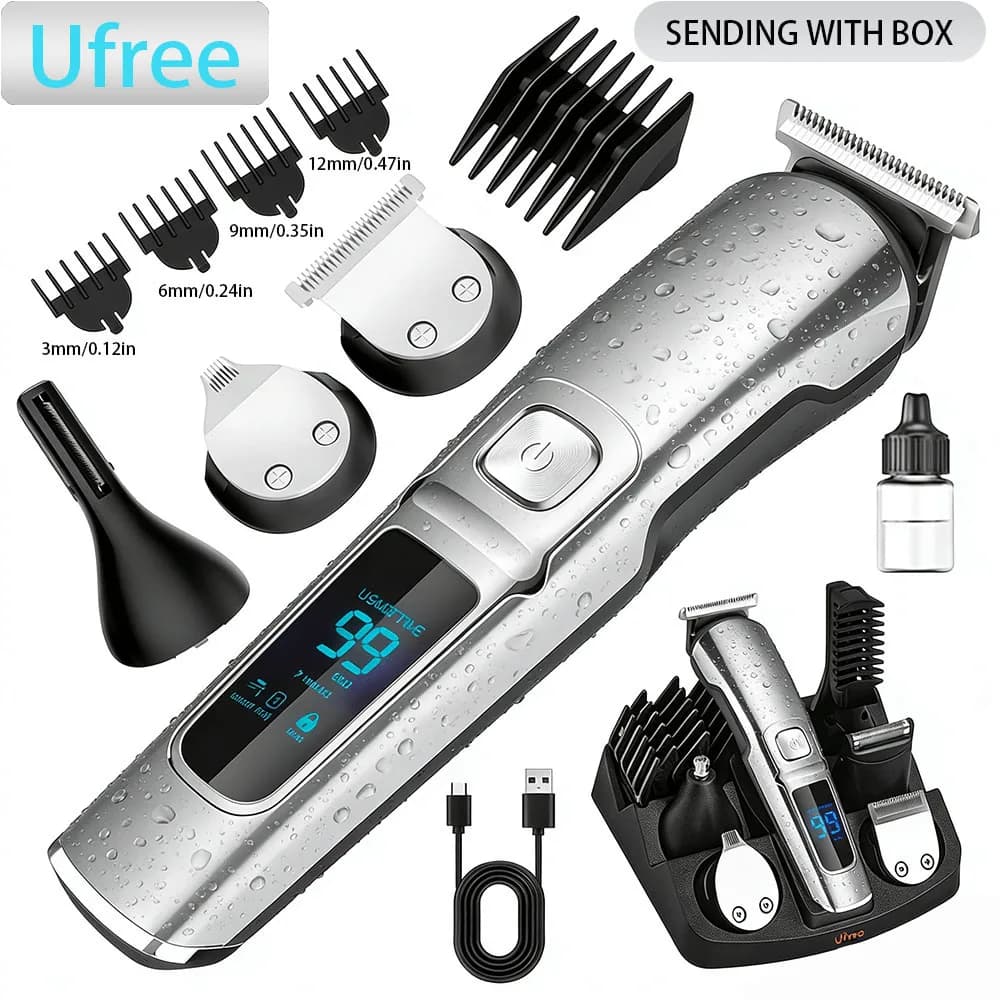 Ufree Electric Haircutters, Regalbarba, Rechargeable Tosatrice, Razor for Men, Trimmer Professional for Barbiere