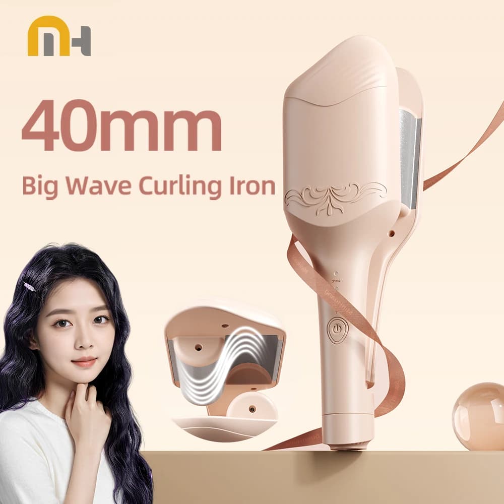 Bigodino for Electric Hair 40mm Wave Large Styling Ceramic Hairs Iron Long-Term Hairstyle Tool for Styling Hair Dryer