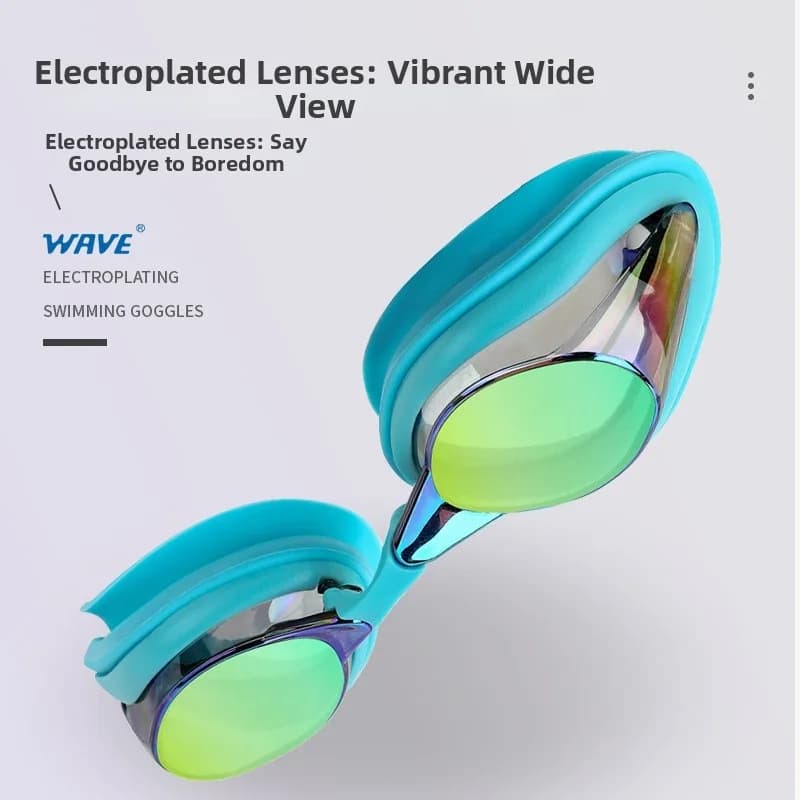 Professional Swimwear Anti-fog HD for Aquatic Sports, Anti-infiltration Protection, Silicone Adjustable Glasses for Men and Women