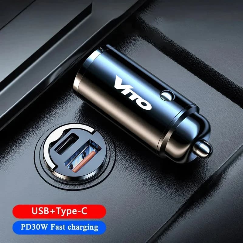 Auto Accendisigari Caricatore Veloce Adatta USB PD Tipo-C Converti Spina Per Mercedes Benz W124 W203 W204 Vito W447 W639 accessori