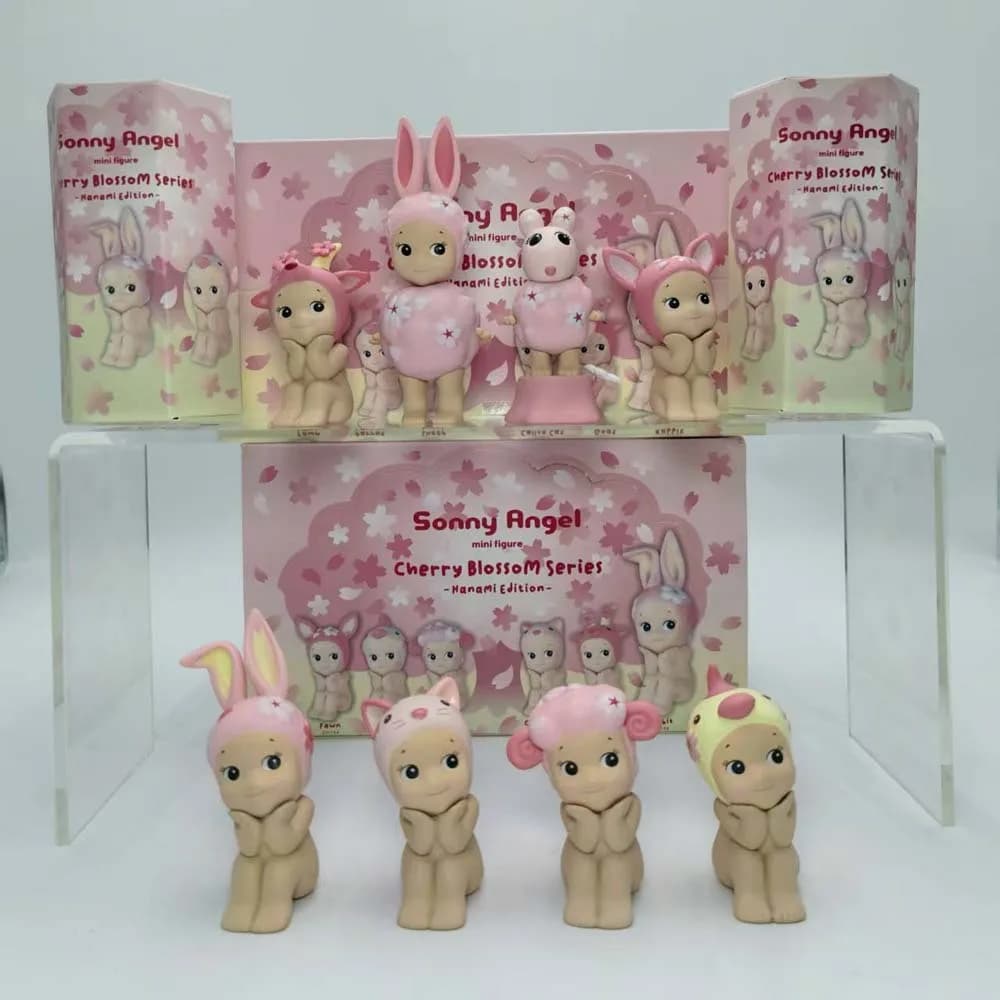 Sonny Angel Serie Fiori di Ciliegio Blind Box - Giocattoli Mystery Box Kawaii, Bambole Portafortuna Carine, Decorazione, Modellini da Collezione, Regali per Coppie