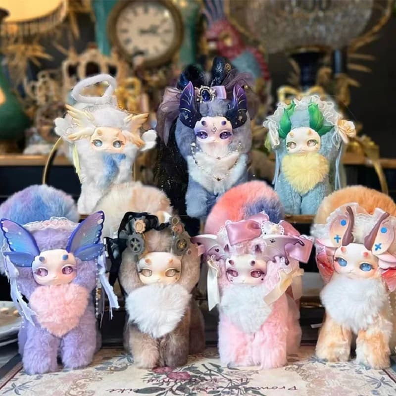 Scatola misteriosa Maomaolong Fantasy Creature Magic Academy Peluche Scatola cieca Action Figure Doll Giocattolo a sorpresa Gatto Drago Regali per bambole