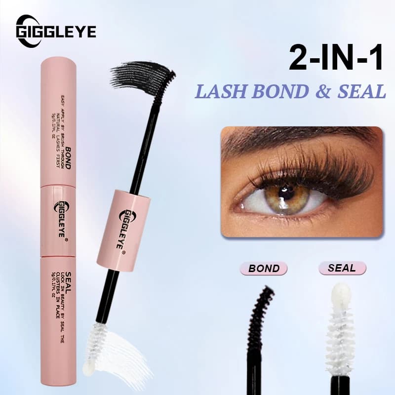 Cluster of fake eyelashes Colla 2 in 1 Bond and seal 10 ml DIY glue clean soap waterproof long lasting