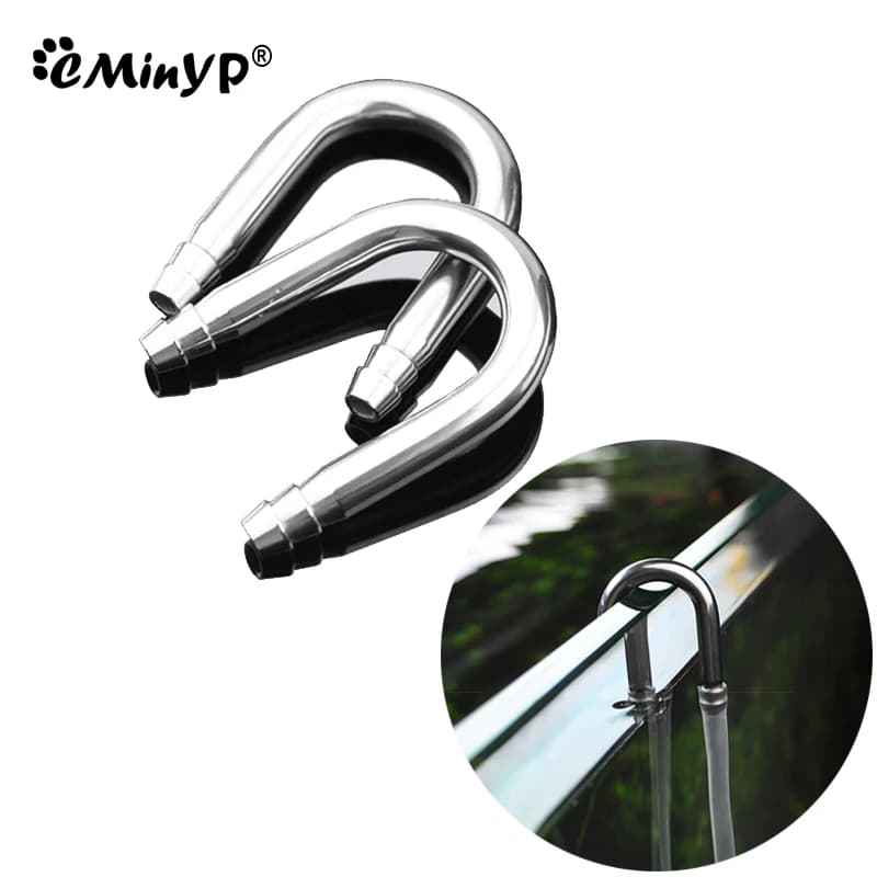 Connettore del tubo dell'aria dell'acquario a forma di U per il sistema di pompa dell'ossigeno del diffusore di Co2 in acciaio inossidabile per accessori per acquari con tubo da 4-5mm