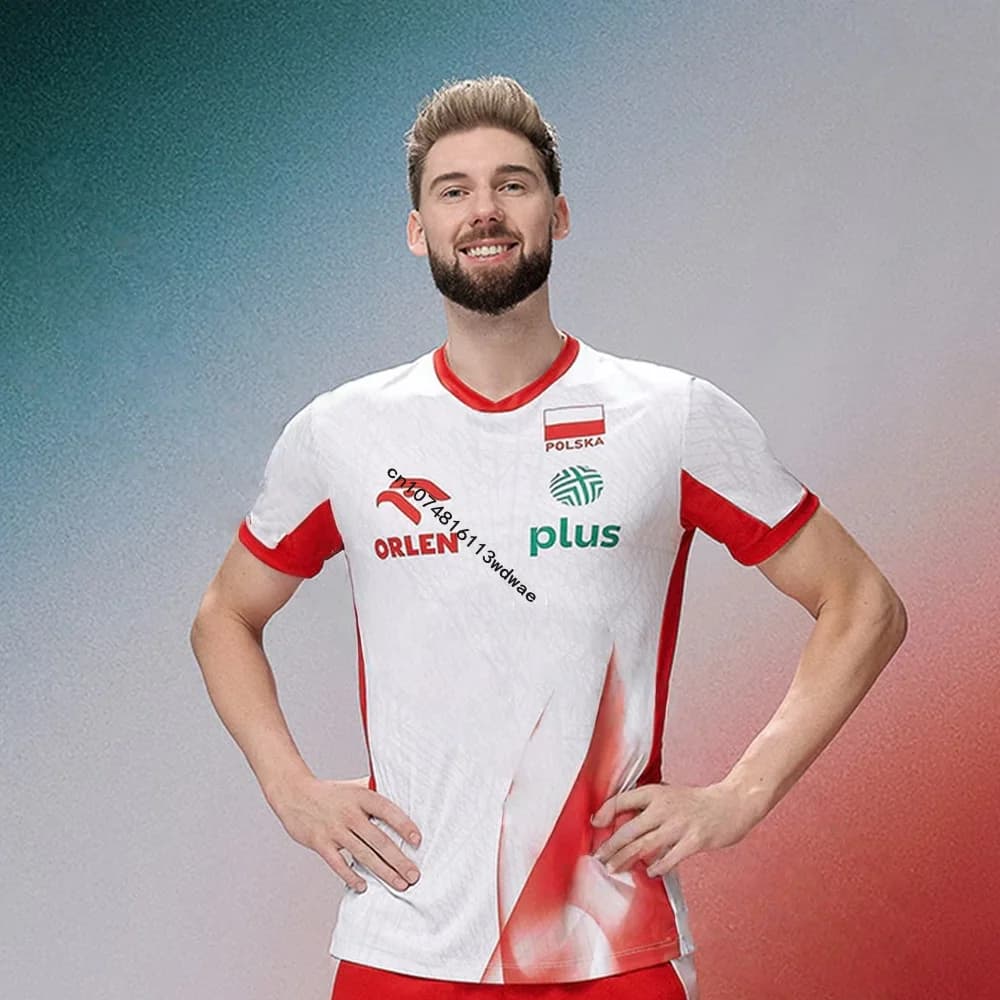 Polish Volleyball Jersey 2026 Summer New Men's Casual Sport Collection Breathable Quick Drying Comoda