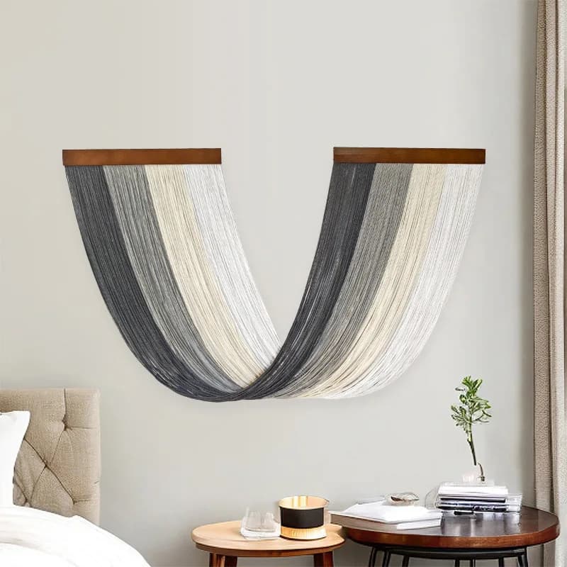 Macrame Wall Hanging Boho Decor Wall Tapestry Handmade Tassel for Living Room Bedroom Headboard Nursery Apartment Home Decor