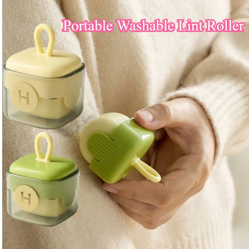 Washable Portable Lint Roller Reusable Roller Clothes Pet Hair Remover Dust Removal Eliminator Brush Hair Sticky Cleaning Tool