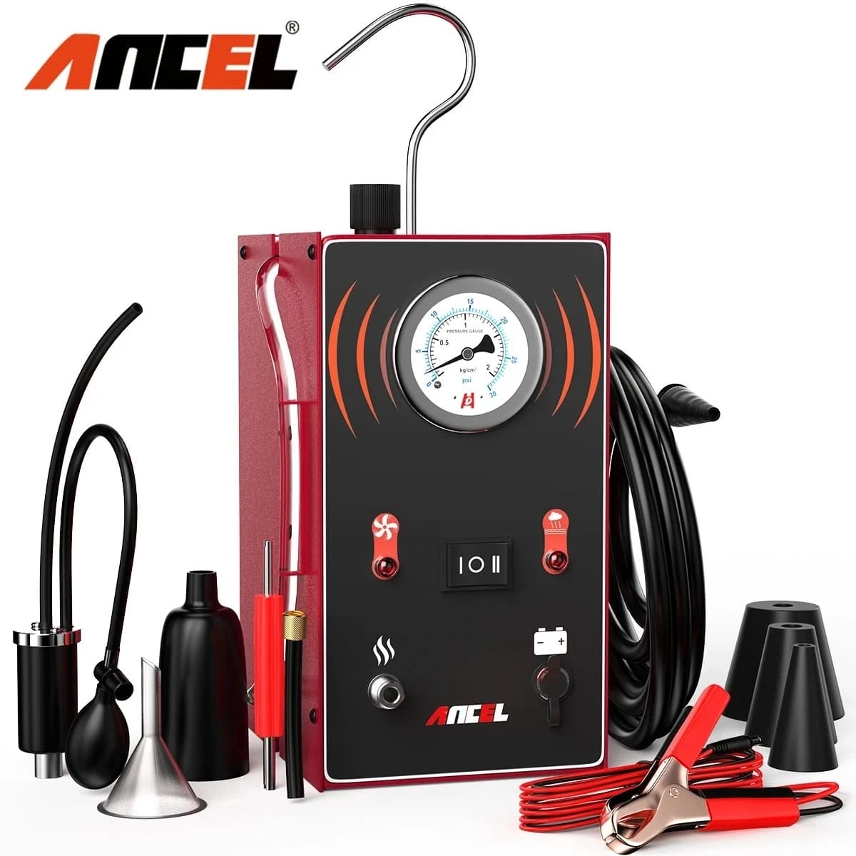 ANCEL S200 Rilevatore di perdite di fumo per auto Analizzatore di perdite di tubi dell'olio Tester Evap Macchina del fumo Perdite di gas Sistema EVAP Strumenti diagnostici