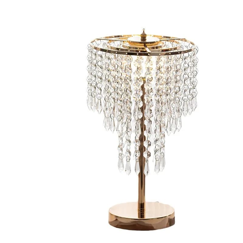 Lampada da Tavolo in Cristallo Europeo: Luce Notturna LED Romantica per Comodino di Lusso, Scrivania e Arredamento Casa