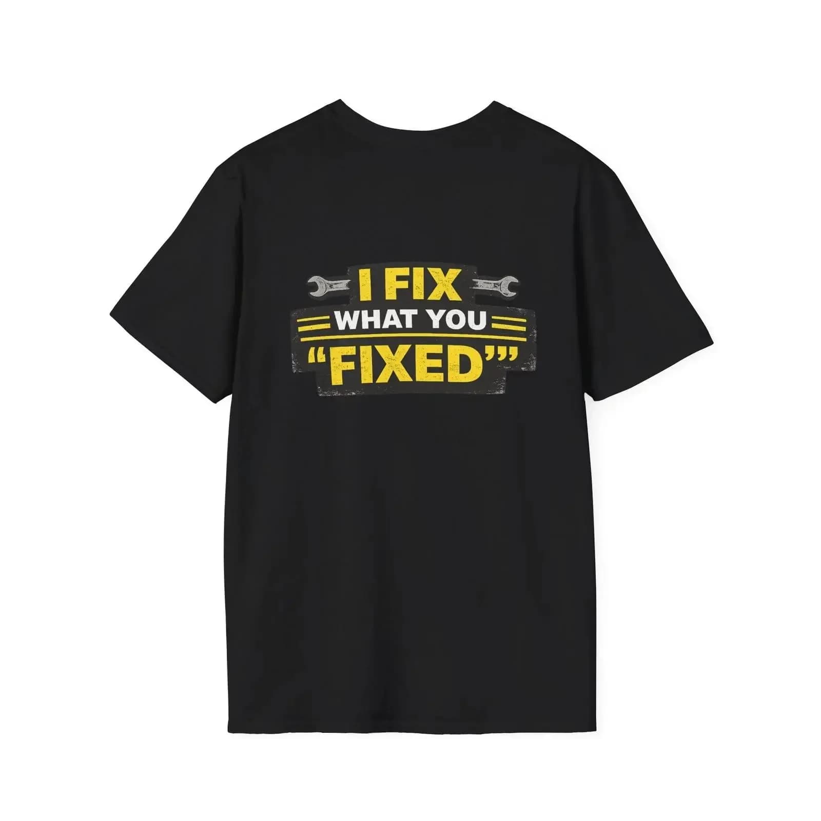 Maglietta I Fix What You Fixed, divertente per meccanici e operai edili, vintage, effetto lavato, streetwear, moda uomo, morbida