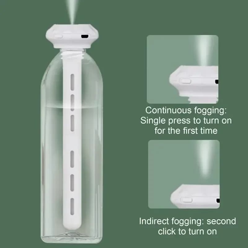 Umidificatore d'Aria USB Portatile e Silenzioso, Diffusore di Aromi per Casa, Ufficio e Viaggio con Funzione di Purificazione a Nebbia Fredda