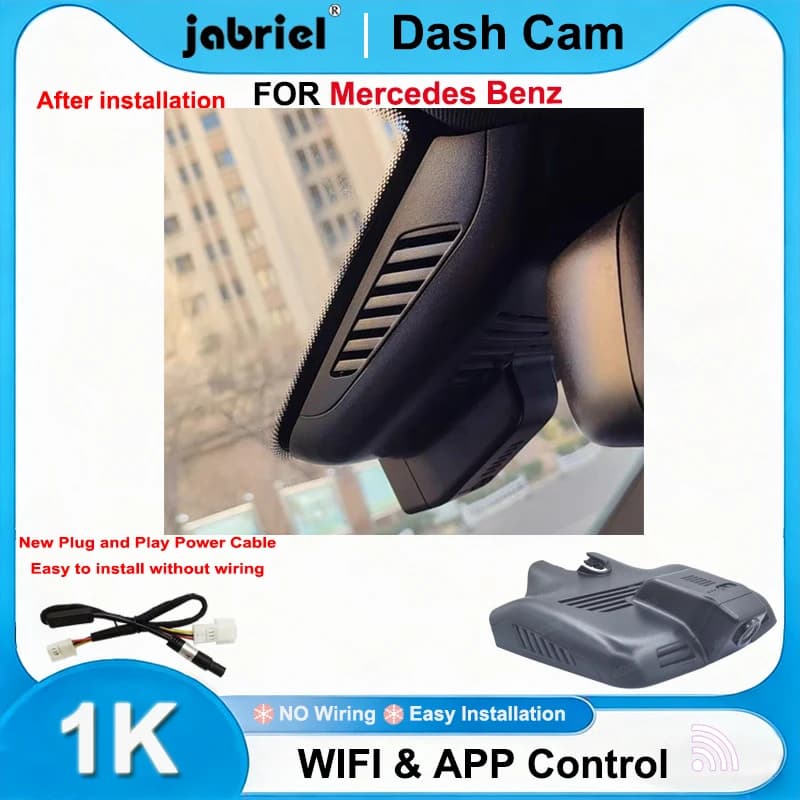 Jabriel per Mercedes Benz Classe C 200d 220d 250d 2014-2018 GLC x253 C253 glc43 glc63 c43 c63 DashCam 1080P Plug and Play DVR per Auto