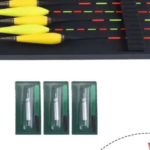 /9pcs /Daytime /3pcs Night Fishing Float Bobbers Set Lightweight Wood High Sensitivity Tackle Box Kit For River Lake Sea Angling