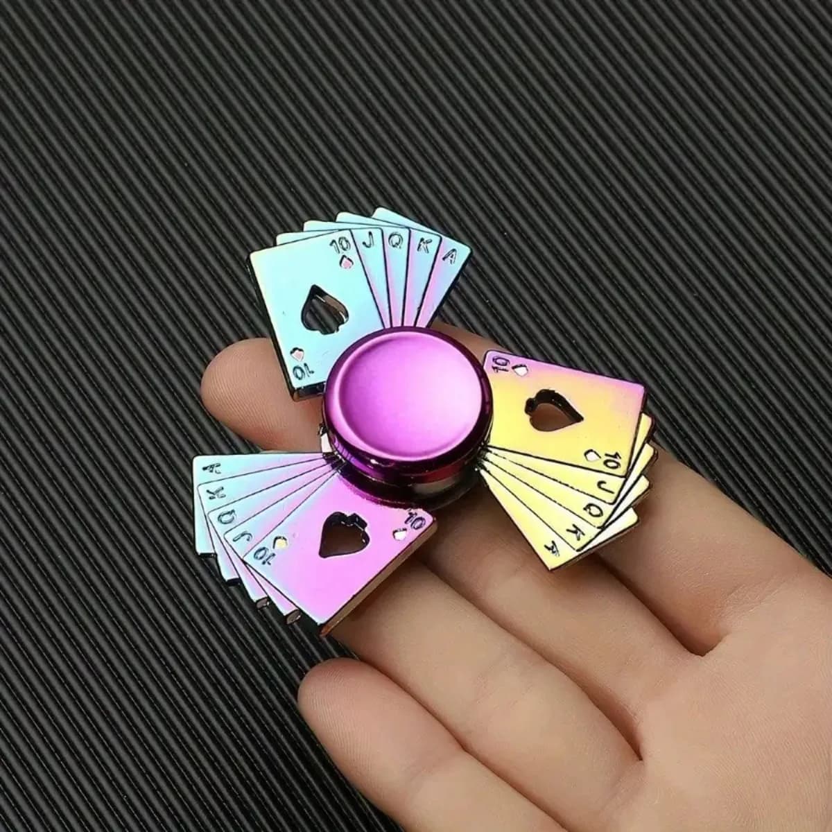 Fidget Spinner in Acciaio Inossidabile, Giocattolo Antistress per Concentrazione e Sollievo dallo Stress, Giroscopio da Dito per Feste e Regalini