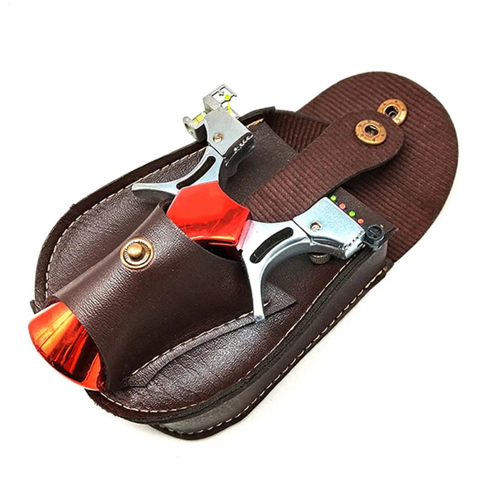 PU Leather Fionde Bearing Bag Waist Cover can contain outdoor camping catapulte steel balls Hunting accessories