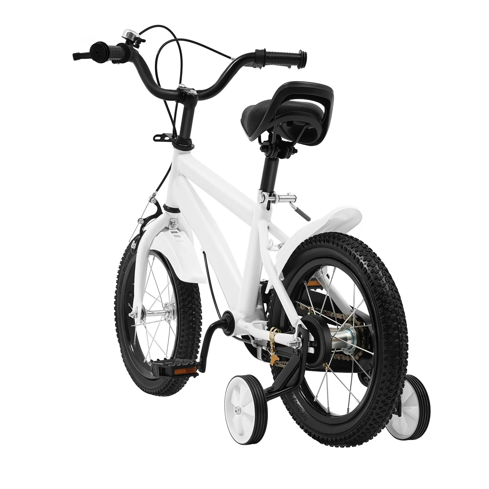 Bicicletta per bambini da 14'' con ruote ausiliarie ‎ Bicicletta per bambini principianti, altezza sella regolabile da 43-49 cm, per il divertimento dei bambini