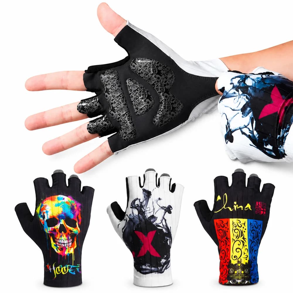CNCLOL Fingerless Cycling Gloves Men Women MTB Road Bike Half Finger Anti-Slip Breathable Summer Bicycle Fitness Gloves