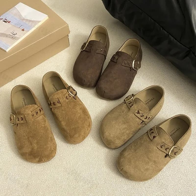 Mocassini da donna 2025 Autunno Inverno Nuova moda Cinturino con fibbia Interno Altezza maggiorata Scarpe casual Outdoor Antiscivolo Appartamenti vintage