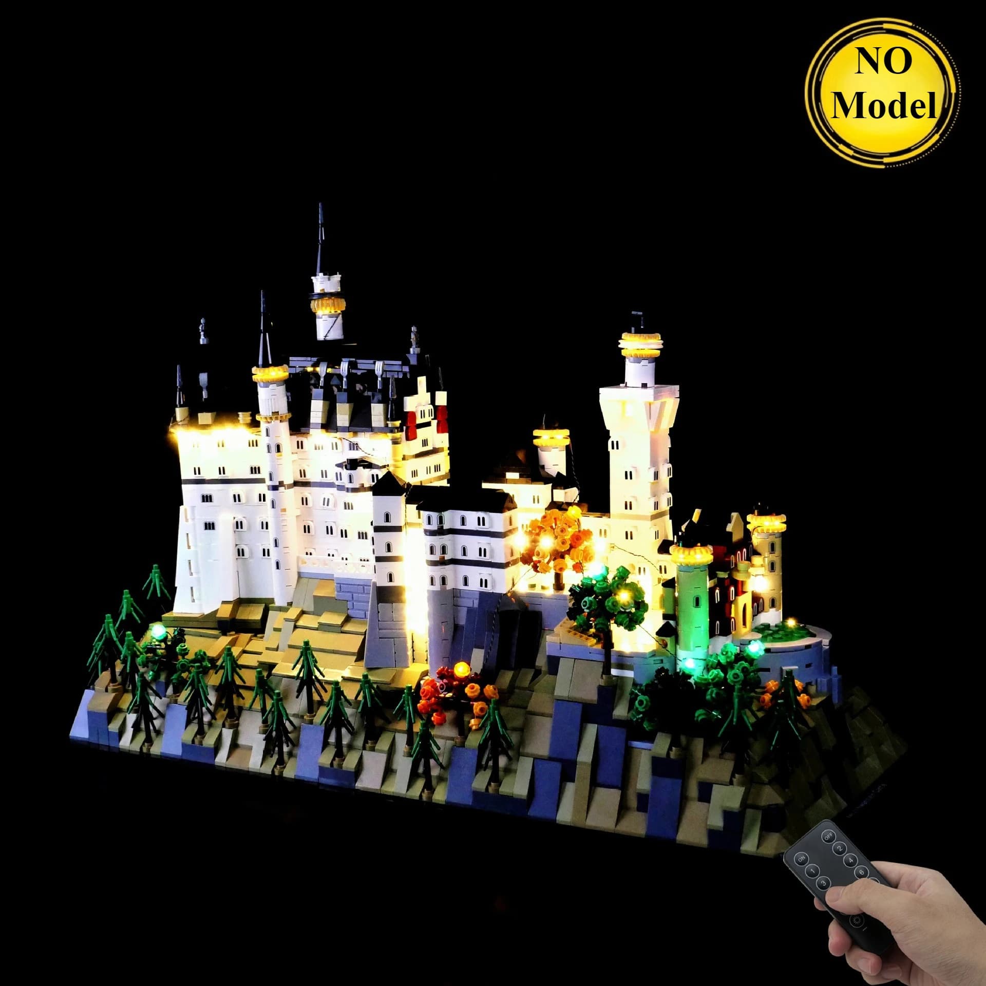 Kit luce LED per LEGO Neuschwanstein Castle 21063 con idee lampada e blocchi (NON includere i mattoni del modello)